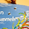 Gartenschild - Bin im Garten mit den Hummeln bummeln - Türscheibe