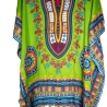 Damen-Kaftan, Handarbeit aus Bali, 110x88 cm, grün-bunt