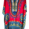 Damen-Kaftan, Handarbeit aus Bali, 110x88 cm, rot-bunt