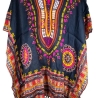Damen-Kaftan, Handarbeit aus Bali, 110x88 cm, schwarz-bunt