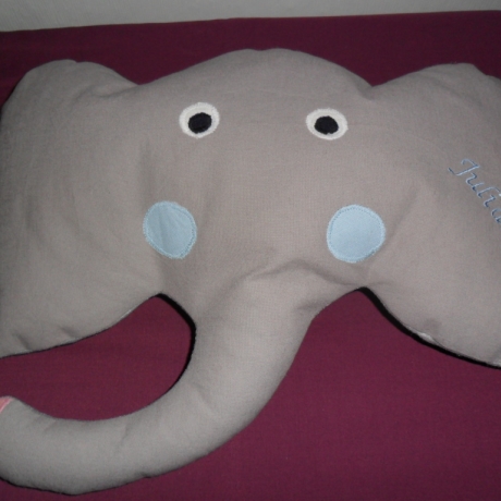 Kuschelkissen kleiner Elefant in 2 Farbvarianten