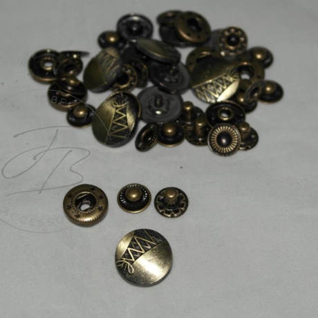 Druckknopf Nr. 5 rund aus Metall (831)