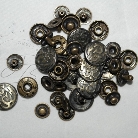 Druckknopf Nr. 8 rund aus Metall