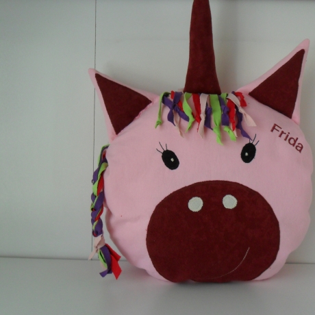 Kuschelkissen Einhorn oder Pferdchen mit Namen