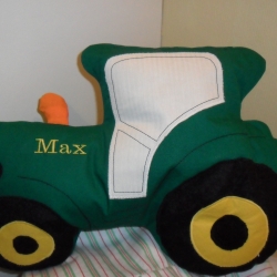 Kuschelkissen grüner Traktor