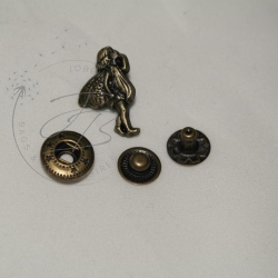 Druckknopf Motiv Fee 2 aus Metall