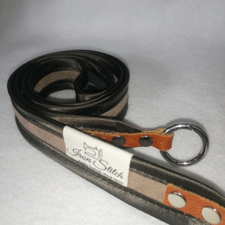 Schlüsselband braun grau 90cm x 3cm Qualität satingefasst  robust