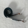 Schlüsselband petrol blau grau 90cm x 3cm Qualität satingefasst  