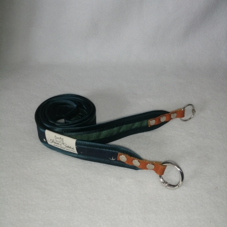 Schlüsselband petrol schwarz sterne 90x 3cm Qualität satingefasst