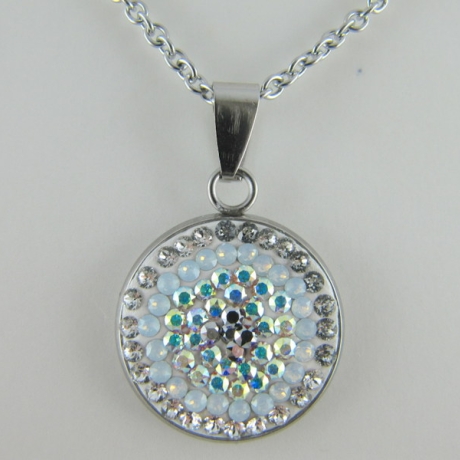 Kette Weiß glitzer Crystal AB (SCK16)