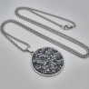 Kette mit großem Anhänger Schwarz / Grau / Anthrazit (SCK48)