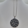 Kette mit großem Anhänger Schwarz / Grau / Anthrazit (SCK48)
