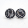 Ohrstecker Grau Skull Edelstahl (SCO42)