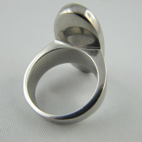 großer Ring glitzer Schwarz Grau Oval (SCR20)