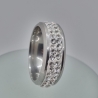 Ring Bandring Edelstahl Crystal mit Swarovski® Kristallen (SCR40)