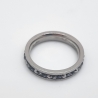 Schmaler Bandring Gr.10 Edelstahl mit Swarovski®Kristallen(SCR45)