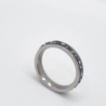 Schmaler Bandring Gr.10 Edelstahl mit Swarovski®Kristallen(SCR45)