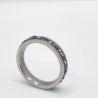 Schmaler Bandring Gr.7 Edelstahl mit Swarovski®Kristallen (SCR45)