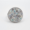 Edelstahl-Ring Crystal AB Weiß Moonlight White Opal (SCR46)