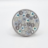 Edelstahl-Ring Crystal AB Weiß Moonlight White Opal (SCR46)