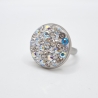 Edelstahl-Ring Crystal AB Weiß Moonlight Shimmer (SCR54)