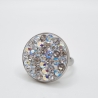 Edelstahl-Ring Crystal AB Weiß Moonlight Shimmer (SCR54)