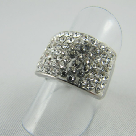 Ring Crystal Weiß Square Hollow (SCR7)