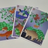 3 Postkarten Set A5 Animal Guide Berlin Grafikdesign Urban Nature