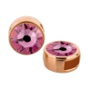 Schiebeperle (ID 5x2mm) Kristallstein Rose 7mm rose vergoldet