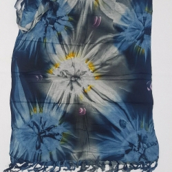 Damen-Wickelrock mit 2 Bändern + Fransen, 110x75 cm, neu