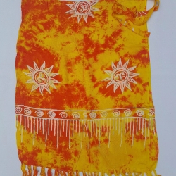 Damen-Wickelrock mit 2 Bändern + Fransen, 110x75 cm, neu