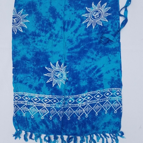 Damen-Wickelrock mit 2 Bändern + Fransen, 110x75 cm, neu