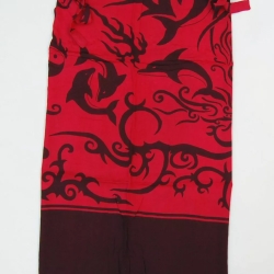 Damen-Wickelrock mit 2 Bändern + Fransen, 110x75 cm, neu