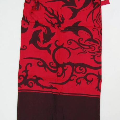 Damen-Wickelrock mit 2 Bändern + Fransen, 110x75 cm, neu
