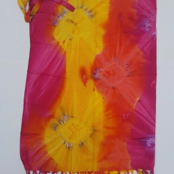 Damen-Wickelrock mit 2 Bändern + Fransen, 110x75 cm, neu