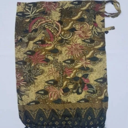 Damen-Wickelrock mit 2 Bändern + Fransen, 110x75 cm, neu