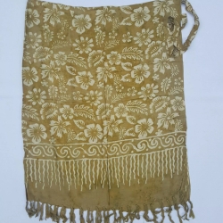 Damen-Wickelrock mit 2 Bändern + Fransen, 110x75 cm, neu