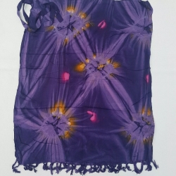 Damen-Wickelrock mit 2 Bändern + Fransen, 110x75 cm, neu