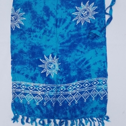 Damen-Wickelrock mit 2 Bändern + Fransen, 110x75 cm, neu