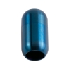 Edelstahl Magnetverschluss Blau 21x12mm (ID 8mm) gebürstet 