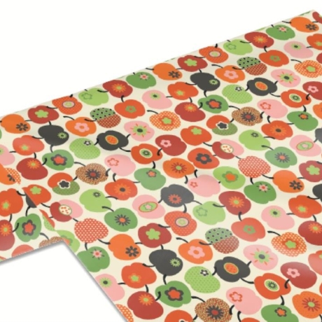 50cm Dekostoff 100% Baumwolle Apfel Äpfel rot grün retro Apple