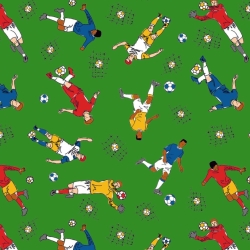 50cm Dekostoff 100% Baumwolle Fussball Fussballer Soccer Sport 