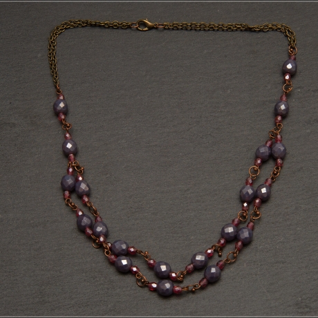 Vintage-inspirierte Halskette – Halsschmuck Glasperlen Elegant