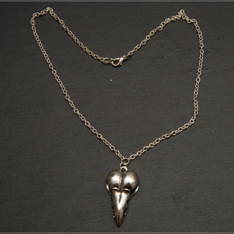 Gothic Vogel Schädel Halskette – Halsschmuck filigran handmade