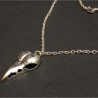 Gothic Vogel Schädel Halskette – Halsschmuck filigran handmade