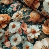 Flowing Bloom Blumen peach Taschenstoff wasserabweisend