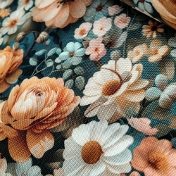 Flowing Bloom Blumen peach Taschenstoff wasserabweisend