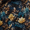 Flowing Bloom Blumen nachtblau Taschenstoff wasserabweisend