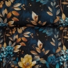 Flowing Bloom Blumen nachtblau Taschenstoff wasserabweisend