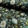 Flowing Bloom Blumen grün Taschenstoff wasserabweisend
